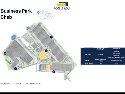 Pronájem skladových, výrobních prostor 13.389 m², Cheb, D6 - 98422