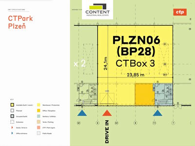 Pronájem skladu, výrobních prostor 737 m², Plzeň - Skvrňany, D5 - 99399