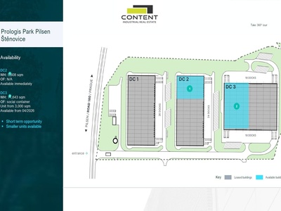 Pronájem skladu, výrobních prostor 3.000 m², Plzeň -  Štěnovice, D5 - 101061
