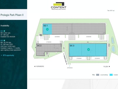 Pronájem novostavby skladových, výrobních prostor 6.552 m², Plzeň - 101082