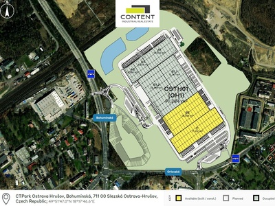 Pronájem novostavby skladu, výrobních prostor 17.651 m², Ostrava, Hrušov, D1 - 105256