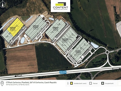 Pronájem skladu, výrobních prostor 13.992 m², Cerhovice, D5 - 105694