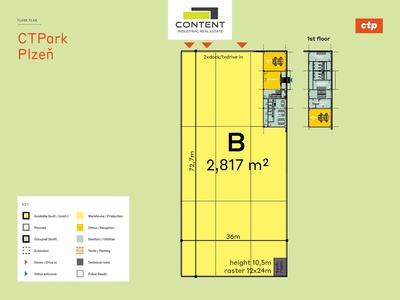 Pronájem skladu, výrobních prostor 2.390 m², Plzeň, Skvrňany, D5 - 106697