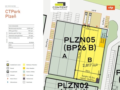 Pronájem skladu, výrobních prostor 2.390 m², Plzeň, Skvrňany, D5 - 106699