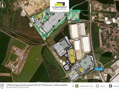 Pronájem skladu, výrobních prostor 15.715 m², Kozomín, D8 - 109449