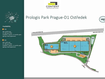 Pronájem skladu, výrobních prostor 5.973 m², Ostředek, D1 - 110404