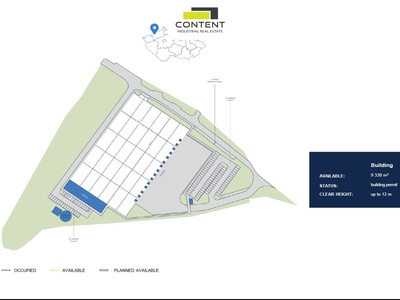 Pronájem skladových, výrobních prostor 9.330 m², Most - 110573