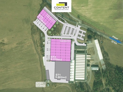 Pronájem skladu, výrobních prostor 9.370 m², Stříbro - 111089