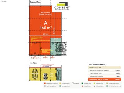 Pronájem novostavby skladu, výrobních prostor 460 m², Ostrava, Hrabová, D56 - 112061