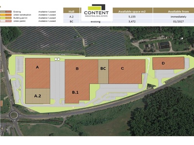 Pronájem skladu, výrobních prostor 3.472 m², Chomutov - 114363