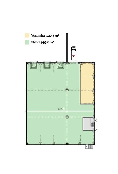 Pronájem novostavby skladu, výrobních prostor 4.870 m², Plzeň 4 - 114496