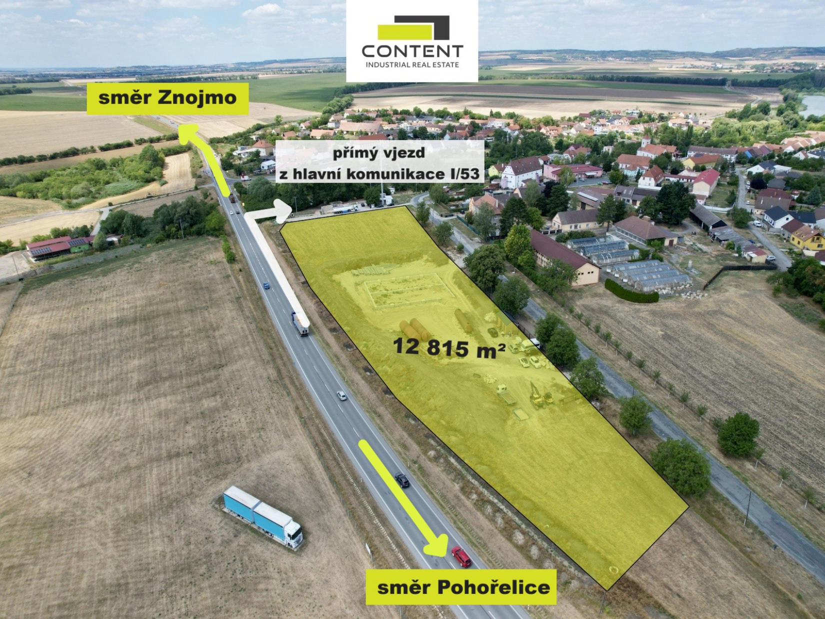 PRODEJ KOMERČNÍHO POZEMKU S PLATNÝM STAVEBNÍM POVOLENÍM V BRANIŠOVICÍCH
